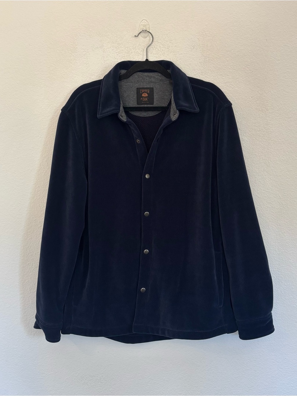 Copper & Oak Mens Corduroy Plush Button Jacket